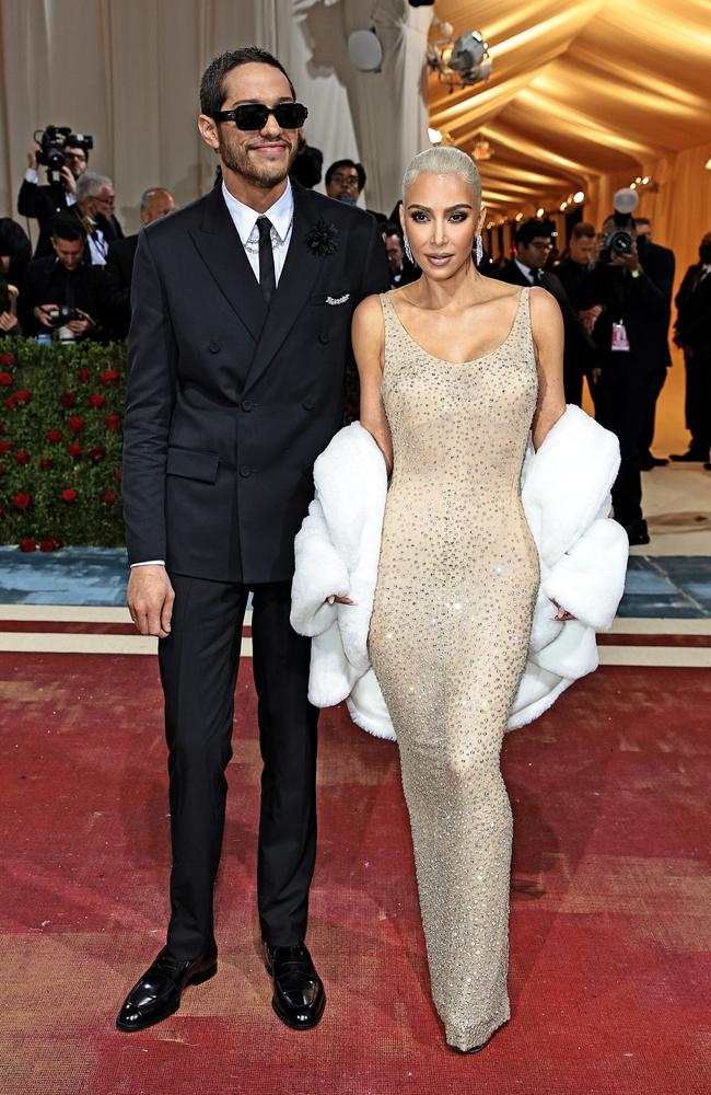 Pete Davidson and Kim Kardashian. Picture: Dimitrios Kambouris/Getty Images for The Met Museum/Vogue