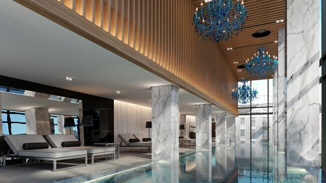 The indoor pool at the new Sofitel hotel on Currie Street. Picture: Sofitel