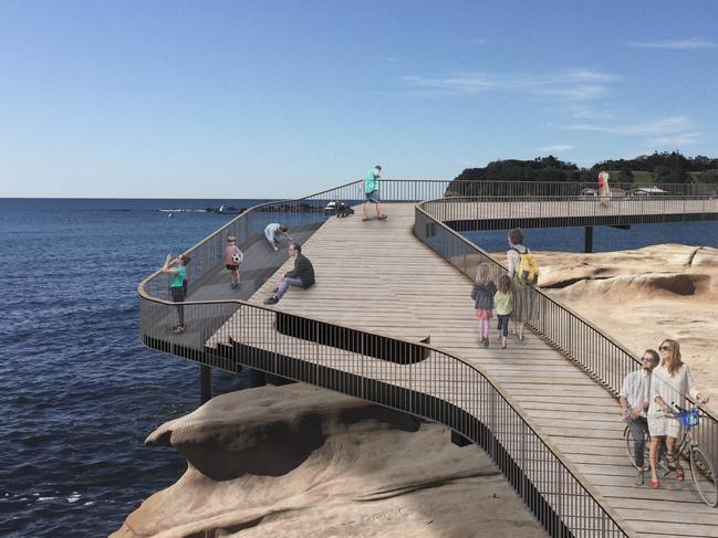 Artists impressions of the proposed Terrigal Boardwalk, November 2019