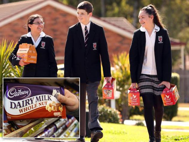 School charity chocs face chop