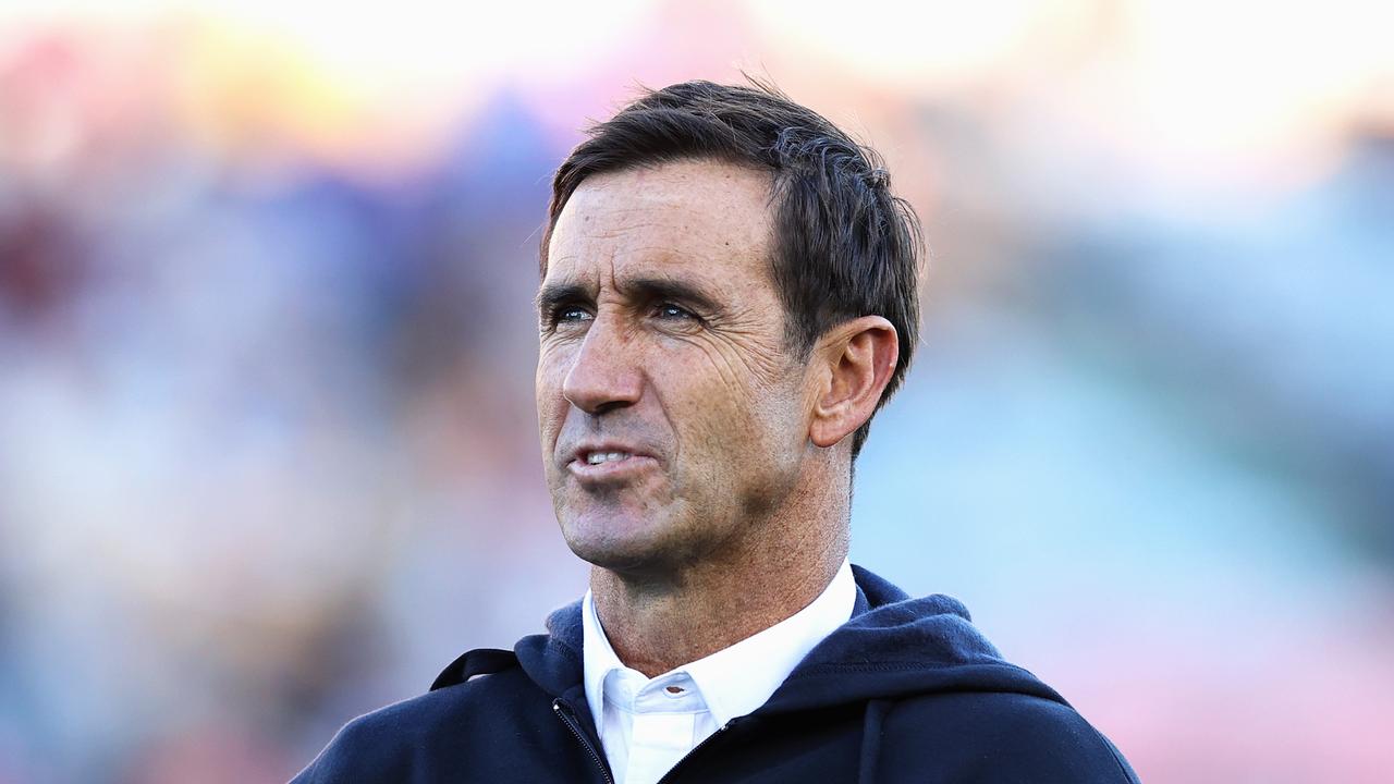 NEWCASTLE, AUSTRALIA - JUNE 06: Andrew Johns for Old Boys' Day during the round 13 NRL match between the Newcastle Knights and the Parramatta Eels at McDonald Jones Stadium, on June 06, 2021, in Newcastle, Australia. (Photo by Ashley Feder/Getty Images)