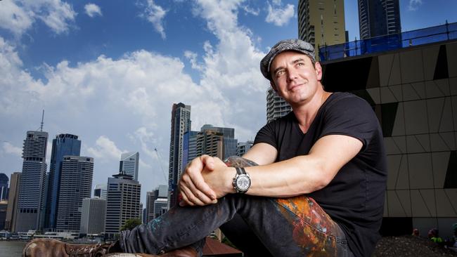 Artist Vincent Fantauzzo is the artist for Brisbanes new Art Hotel at the Howard Smith Wharves. Photo Lachie Millard