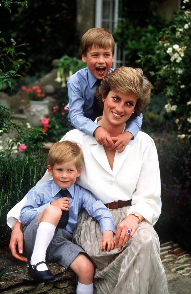 Princess Diana with her two sons. Picture: A.G Carrick