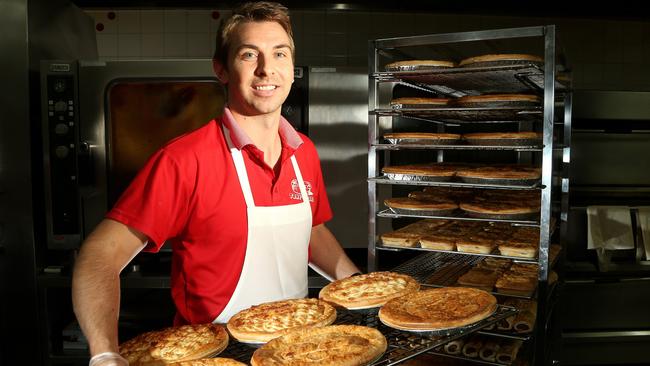 Shane Gavaghan at Tony's Pies. Picture: Hamish Blair