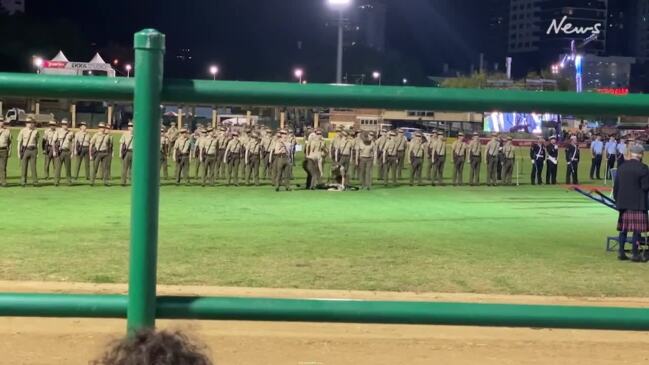 Soldier collapses at Ekka