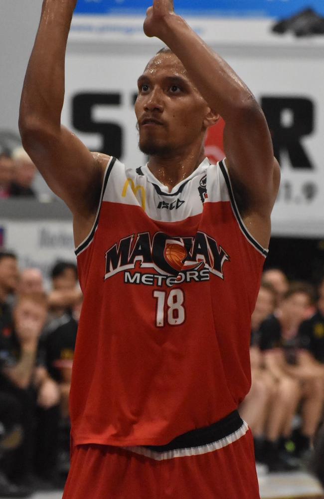 Viliami Foketi for Mackay Meteors against Ipswich Force in the NBL1 North match. Picture: Matthew Forrest