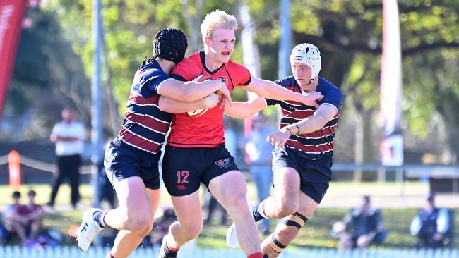 Terrace player Angus Kelly defended well with his centre partner Henry Hill.