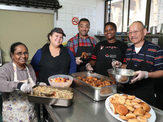 Rewarding: Volunteers at Parramatta Mission’s Meals Plus.