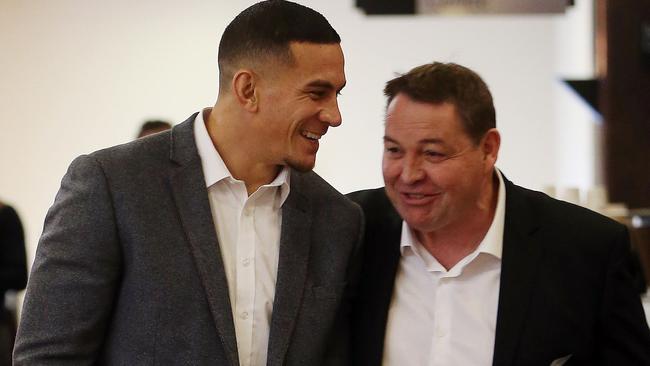 Sonny Bill Williams with his mentor Steve Hansen.