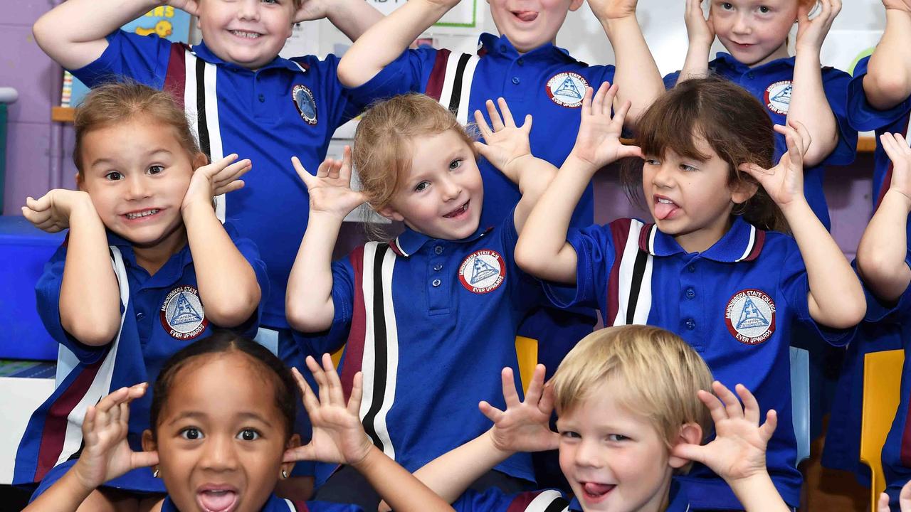 My First Year: Mundubbera State School Preps, (back) Brodie, Charlie, Maggie, Madison, Sioona, (Middle) Scarlett, Isabell, Amelia, Isla, Indi, (front) Sofia, Bridon, Anthony, Sisi. Picture: Patrick Woods.