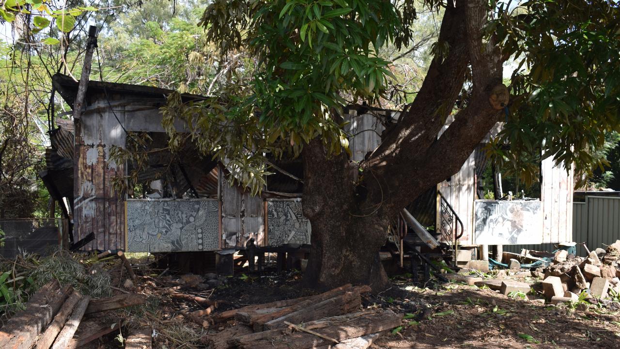 A house at 252 Grubb Street, Koongal, has been destroyed in a fire on August 6, 2022. Picture: Aden Stokes