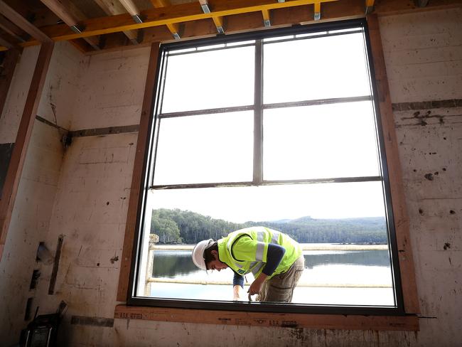 A worker at the pumphouse.