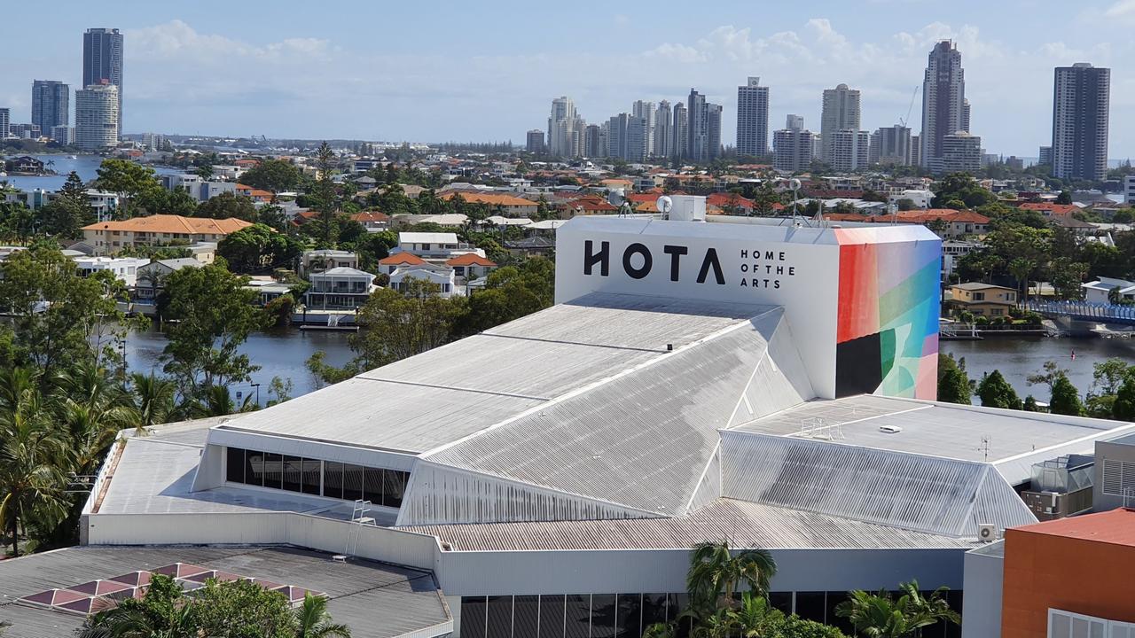 HOTA pictured from the top floor of the new HOTA Gallery, which is still under construction. Picture: Luke Mortimer