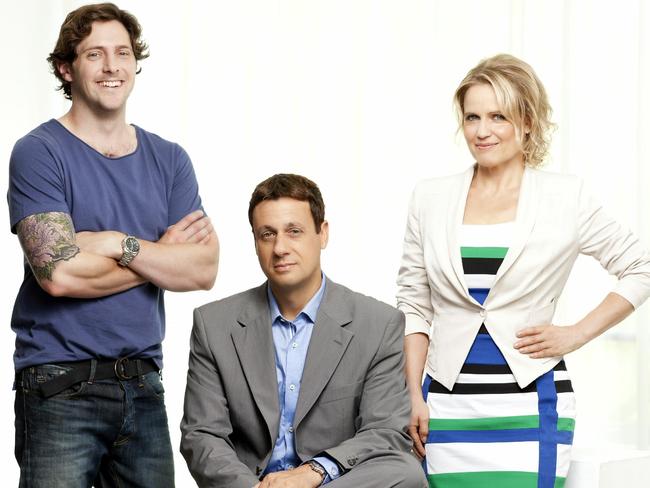 Strong contenders ... Charlie Albone, Andrew Winter and Shaynna Blaze from Selling Houses Australia. Picture: Lifestyle Channel.