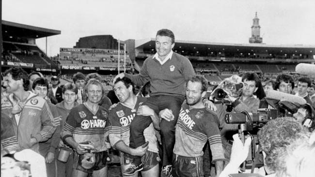 Monie coached the Eels to victory in 1986. Picture by Peter Kurnik.