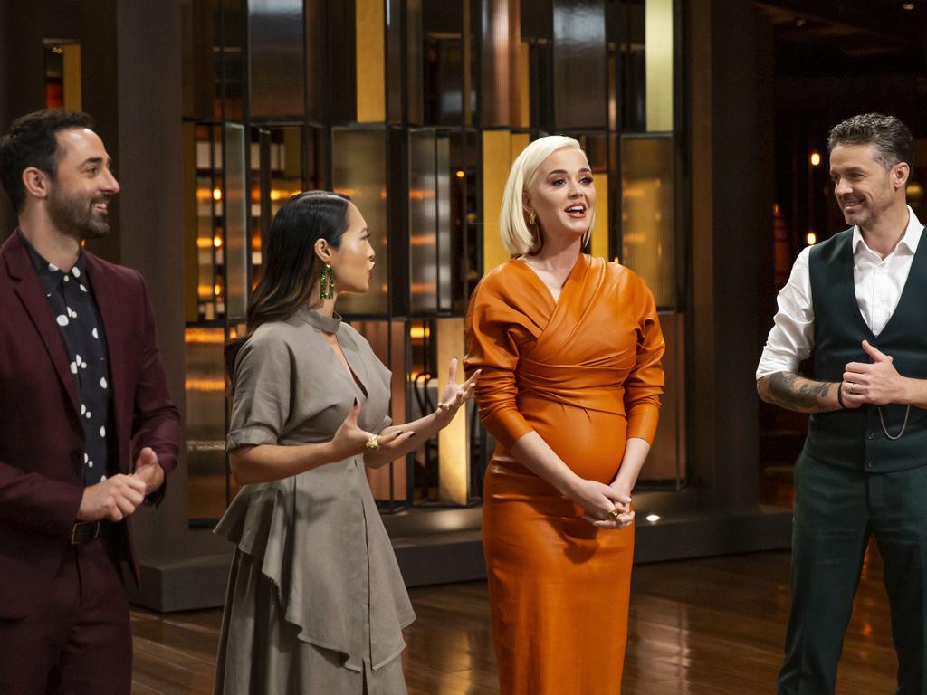 Katy Perry was on Thursday night’s episode of MasterChef. Picture: Network Ten