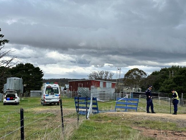 The scene of the fatal plane crash near Queanbeyan. Picture Sam Turner