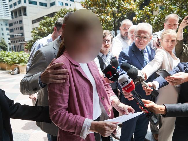 The foster mother of William Tyrrell speaks to media after being found not guilty. Picture: NCA NewsWire / David Swift.