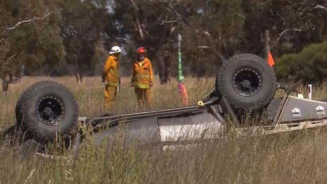 Two people have died in a two-car crash at Willalooka, near Borderdown in the South-East Picture: 7NEWS