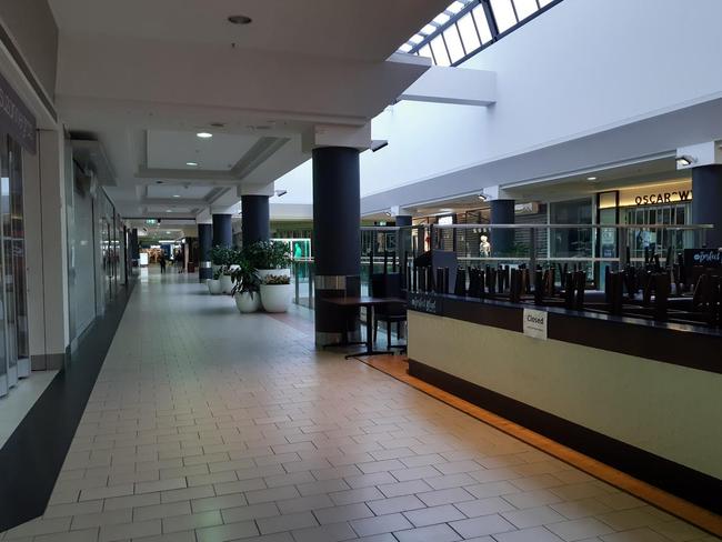 Deserted: Tea Tree Plaza. April 1, 2020.