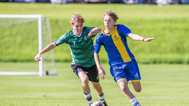 Brisbane Boys College and Toowoomba Grammar School go head to head in GPS First XI football.