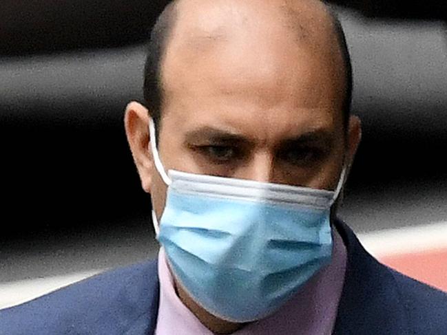 SYDNEY, AUSTRALIA - NewsWire Photos MARCH, 11, 2021: Hany Ibrahim is seen arriving at the Downing Centre Courts, in Sydney. Disgraced pharmacist Hany Ibrahim has pleaded guilty to raping at 19 year old teenager during a consultation in Mascot. Picture: NCA NewsWire/Bianca De Marchi