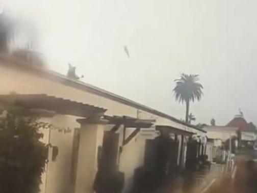 Social media CCTV footage shows  US Navy jet falling from sky in San Diego, 12/-2/2025