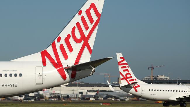 Vrgin Australia 737-800s at Sydney Airport. Picture: Brendon Thorne/Bloomberg