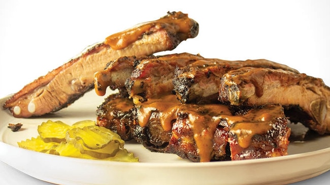 Slow-cooked ribs at Dickey's Barbecue Pit