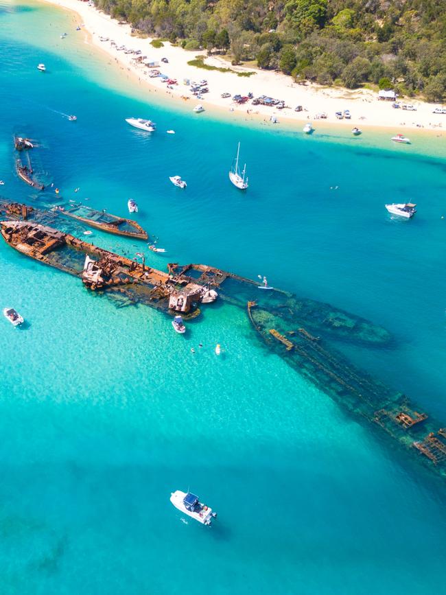 Snorkel the shipwrecks at Moreton Island. PHOTO: Jules Ingall