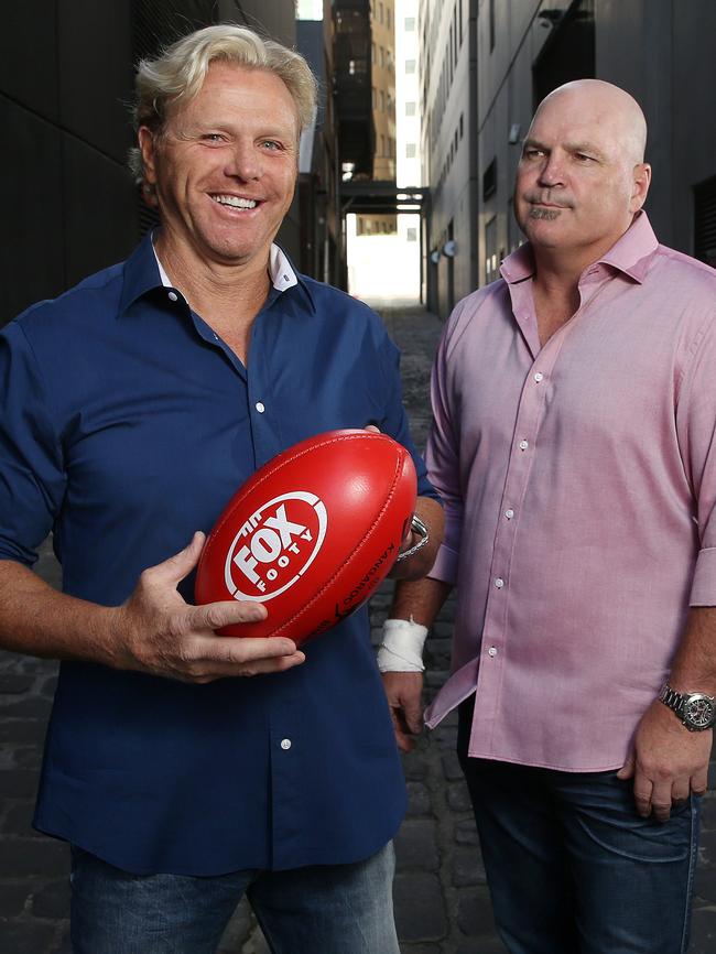 Dermott Brereton and Jason Dunstall. Picture: Michael Klein