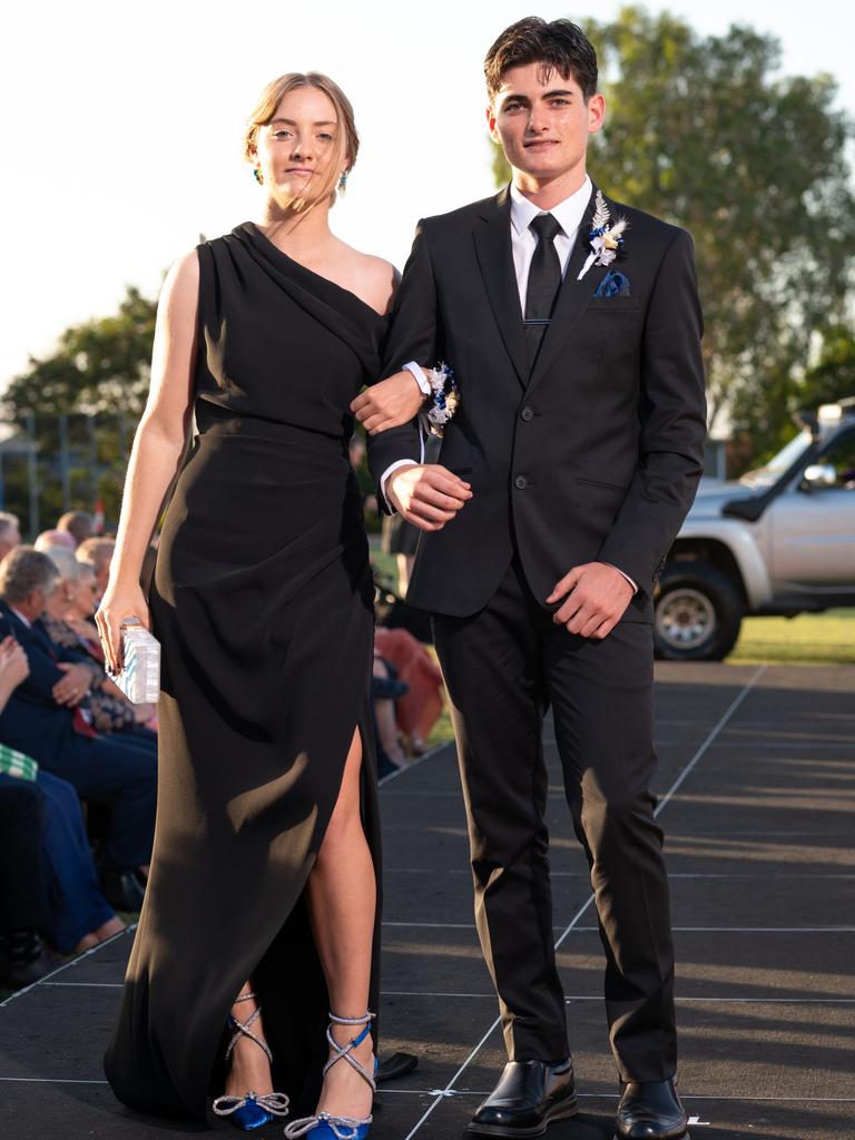 Greta Smith and Lachlan Donoghue at the 2024 Rockhampton Grammar School formal.