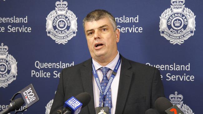 Detective Superintendent Brendan Smith during a media conference on the Gold Coast. Picture: Tertius Pickard