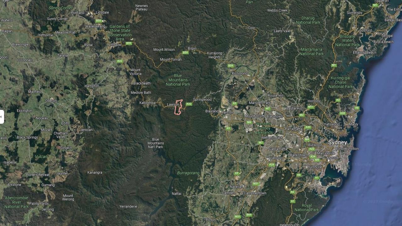 The discovery was made near Hazelbrook, west of Penrith. Picture: Google