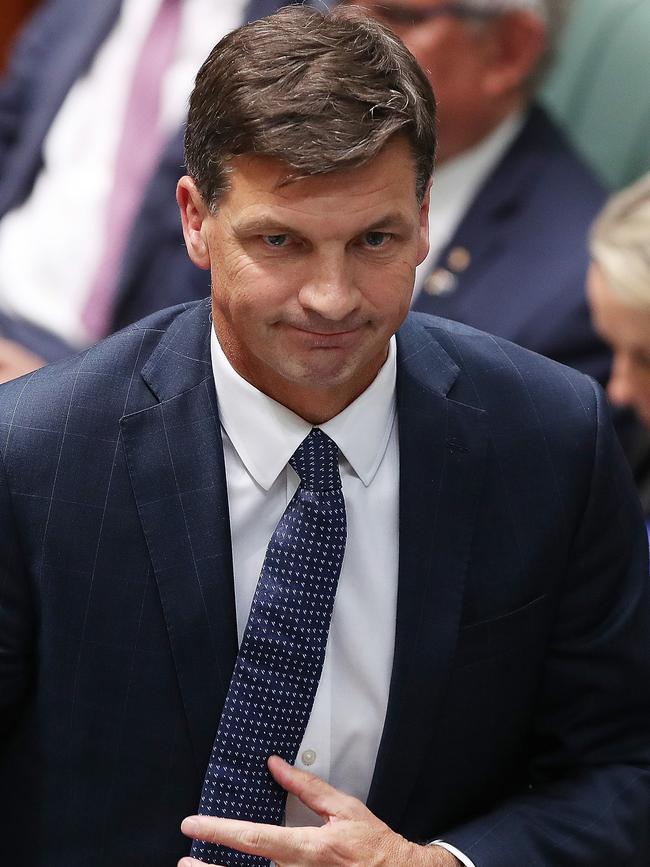 Energy Minister Angus Taylor during Question Time. Picture: Kym Smith