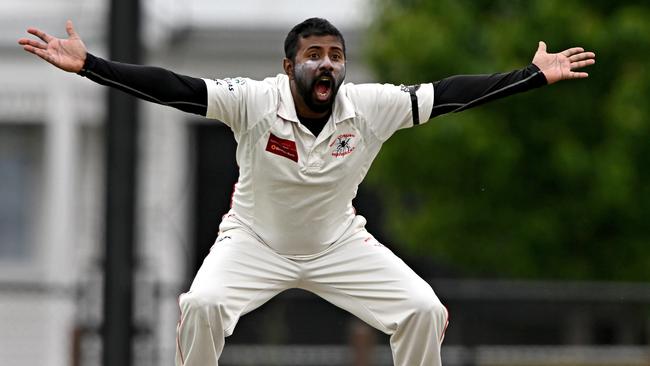 Mohamed Feshal in action for West Coburg. Picture: Andy Brownbill