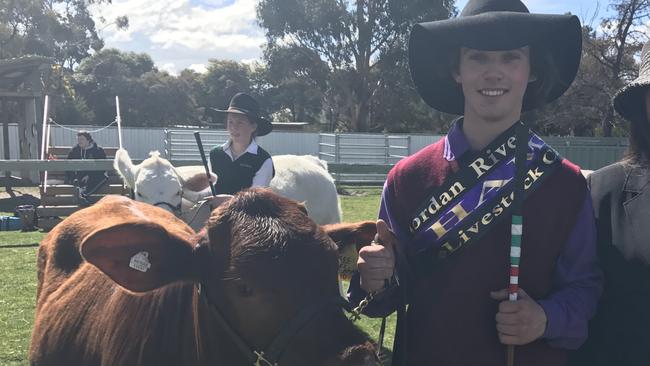 Jordan River farm school cattle handler Ethan Seabourne.