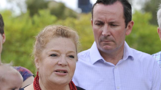 Education Minister Sue Ellery with Mark McGowan.