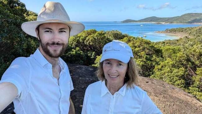 Angus Goldman with his mother, Angela.