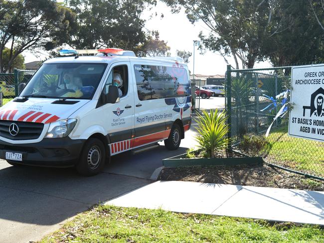 The inquest is looking into the deadly Covid outbreak at St Basil’s Home for the Aged in Fawkner. Picture: Andrew Henshaw