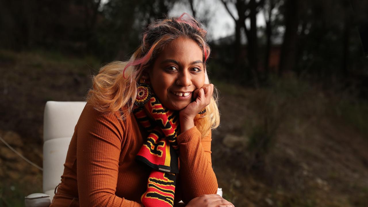 Emily Wurramara Indigneous singer/songwriter who is now living in Tasmania. Picture: Nikki Davis-Jones