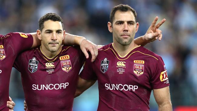 Billy Slater and Cameron Smith are ready to join forces again as part of the Maroons’ brain’s trust. (Photo by Ryan Pierse/Getty Images) 