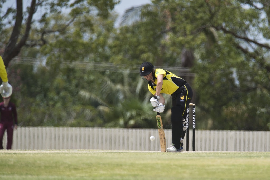 Georgie Middleton bats for Western Australia against Queensland in Australian Country Cricket Championships women's division round four at Heritage Oval, Tuesday, January 7, 2020. Picture: Kevin Farmer