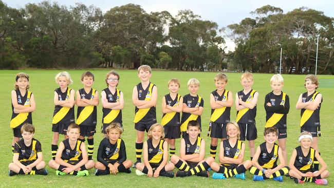 Torquay Tigers Boak under-9 football team. Picture: Alison Wynd
