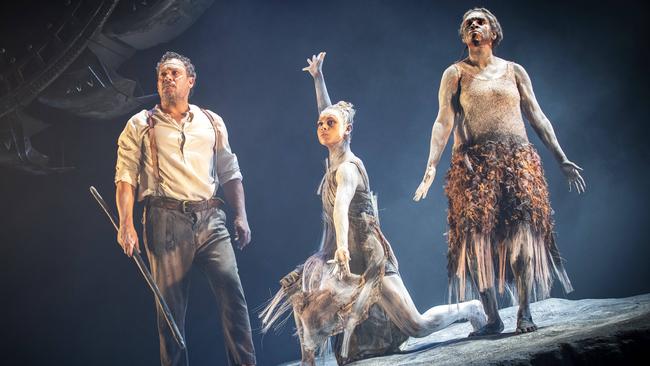 Wudjang: Not the Past. Bangarra Dance Theatre,  Kirk Page, Lillian Banks and Elma Kris at Theatre Royal, Hobart. Picture: Chris Kidd