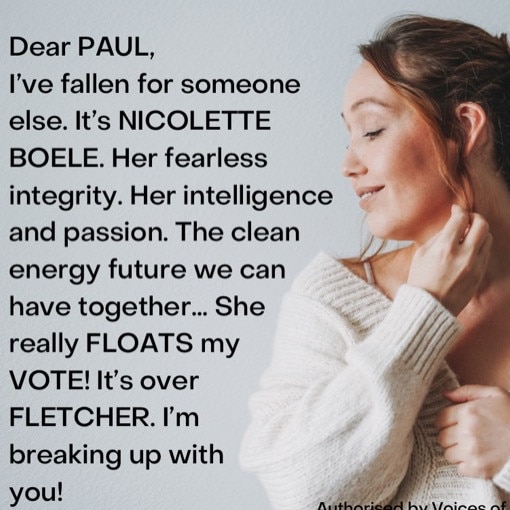 A meme about Bradfield MP Paul Fletcher circulated during the federal election campaign