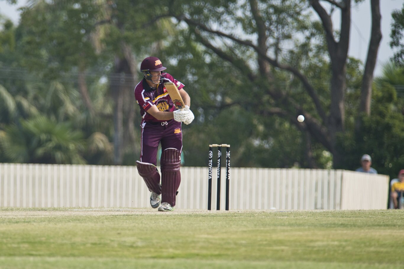 Brain May bats for Bulls Masters against Australian Country XI in Australian Country Cricket Championships exhibition match at Heritage Oval, Sunday, January 5, 2020. Picture: Kevin Farmer