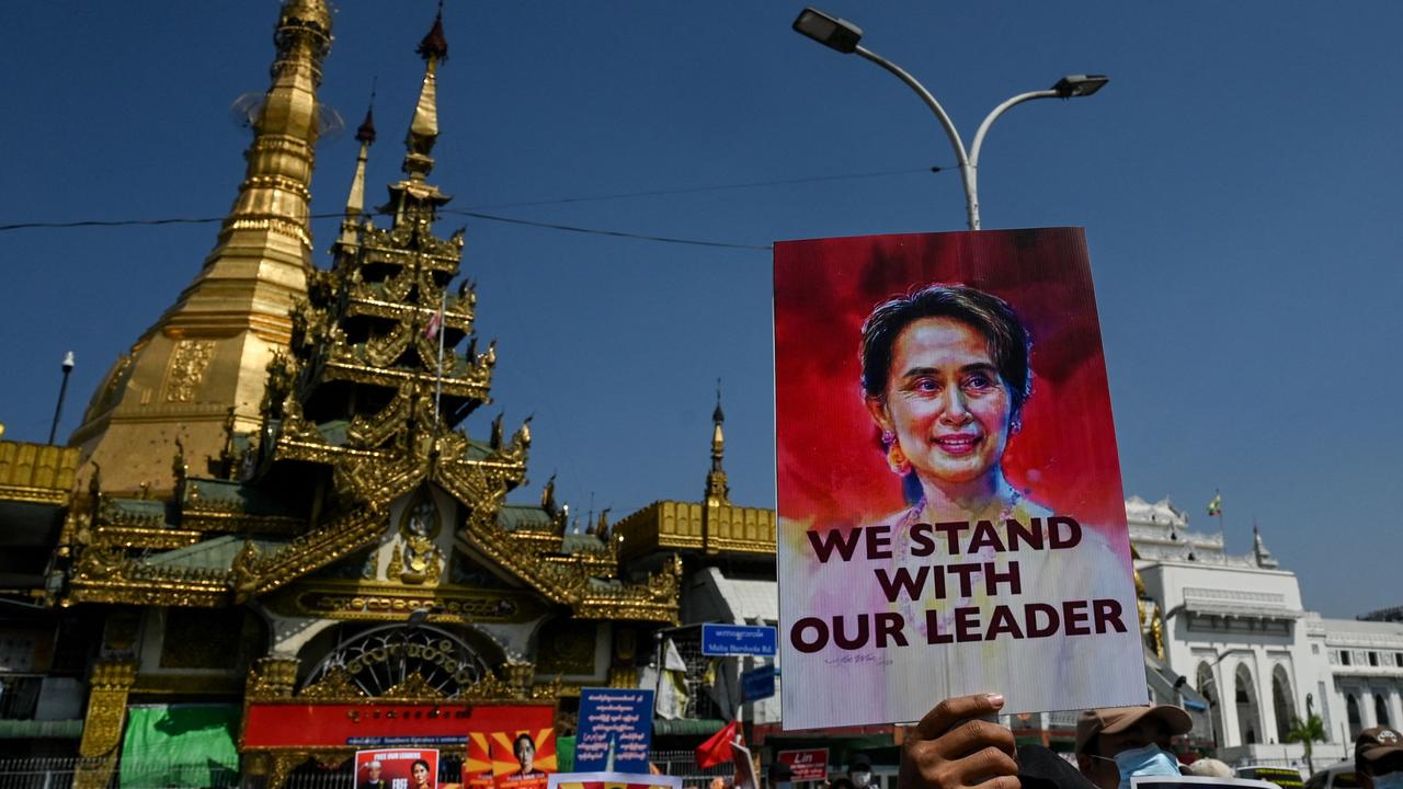 Ms Suu Kyi is reportedly under house arrest. Picture: Ye Aung Thu/AFP