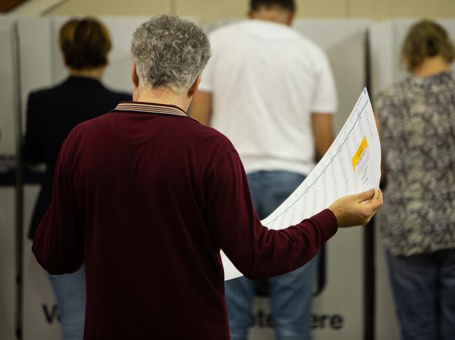 NORTH SHORE TIMES AAPGeneric photographs of voting in the NSW State Elections at Gordon PS on 23rd March 2019. (AAP Image / Julian Andrews).