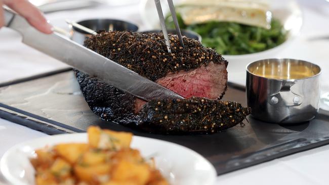 The Moo Moo Signature 1kg wagyu rump roast for two. Picture: Richard Gosling